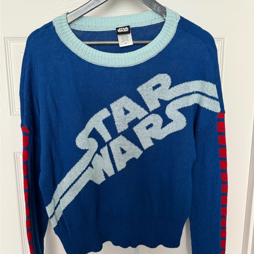 Star Wars Knitwear Sweater Pull Over Oversized Logo - Medium Women’s - Like New
